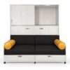 Doble cama plegable con sofá