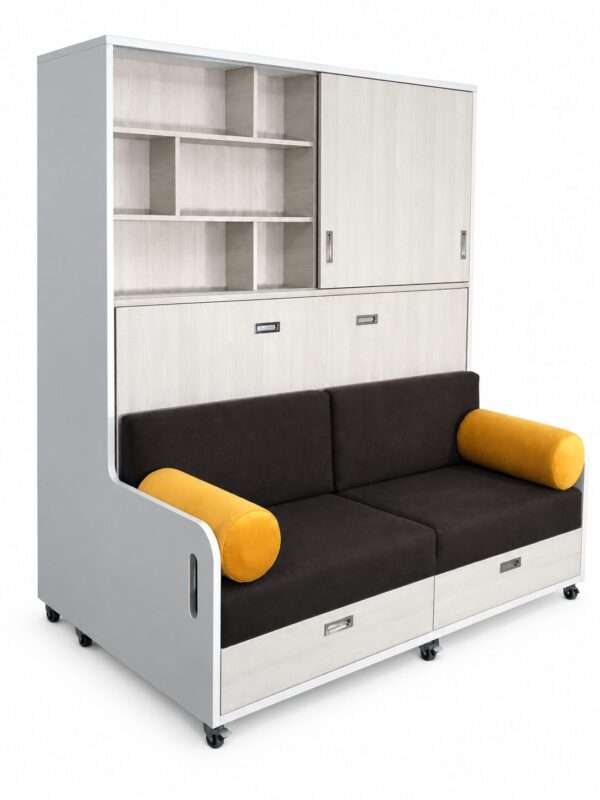 Doble cama plegable con sofá