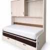 Doble cama plegable con sofá