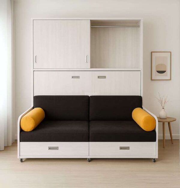Doble cama plegable con sofá
