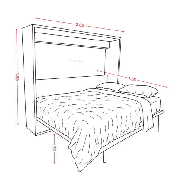Cama abatible 2 plazas