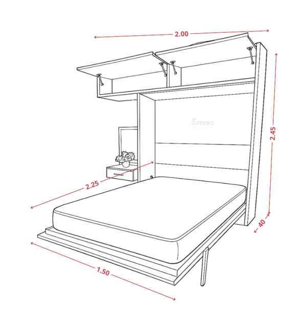 Cama abatible 2 plazas