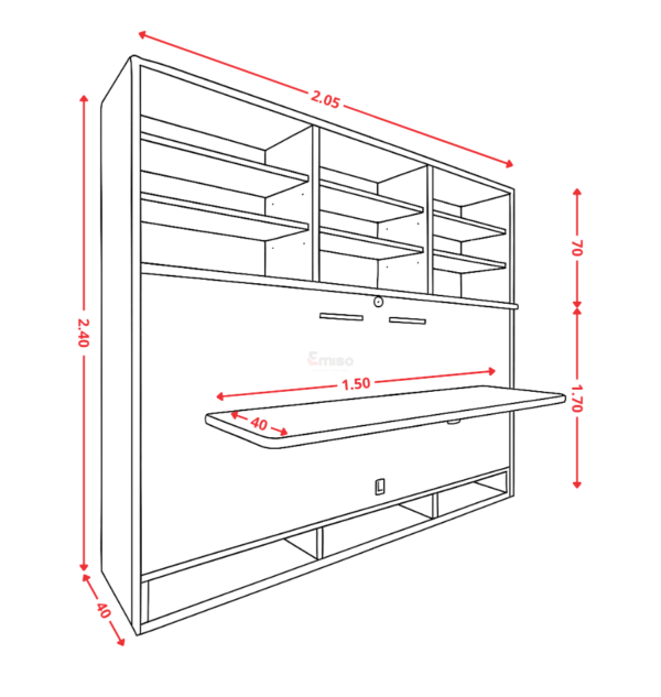 Cama abatible 2 plazas
