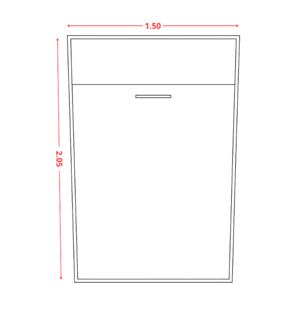 Cama abatible 2 plazas vertical