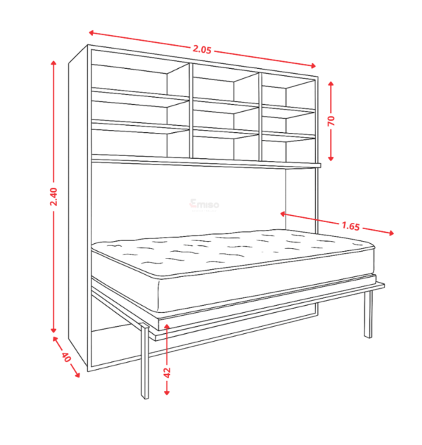 Cama abatible 2 plazas