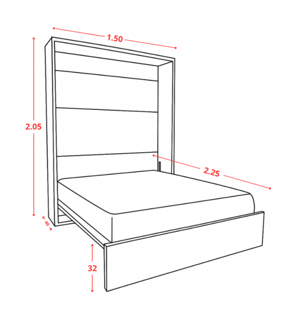 Cama abatible 2 plazas vertical
