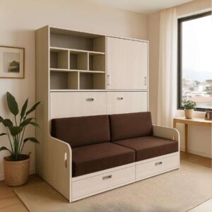 Cama abatible 1 plaza con sofá