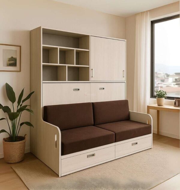 Cama abatible 1 plaza con sofá