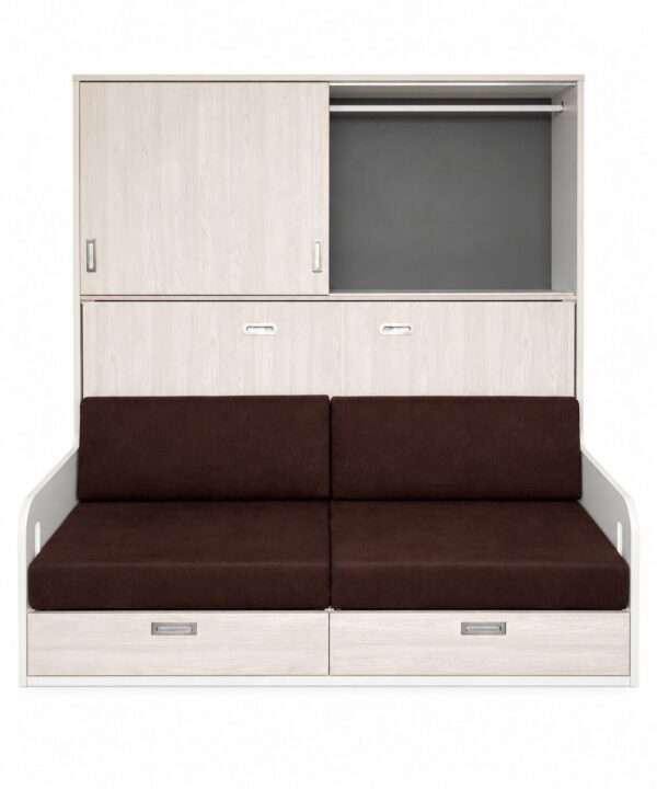 Cama abatible 1 plaza con sofá